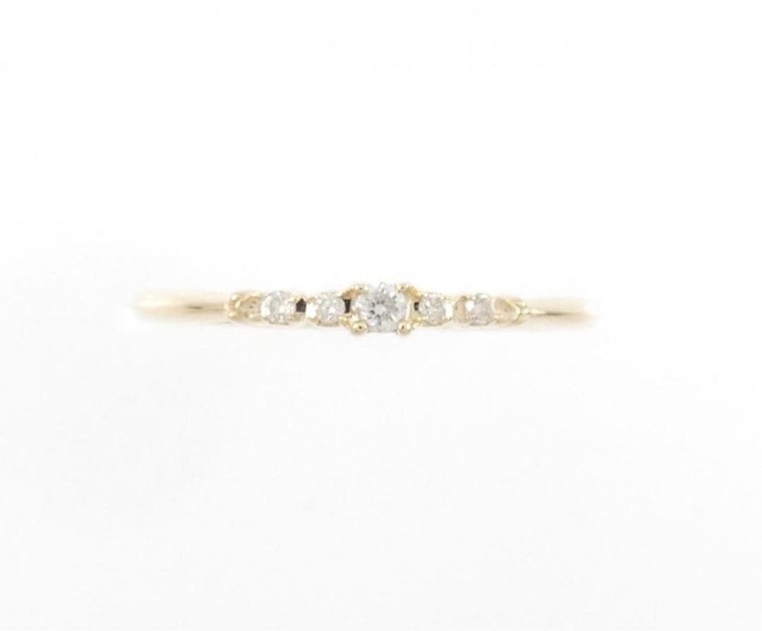 agete ダイヤモンドリング 7号 ゴールド K10YG 指輪 アガット 美品 agete ダイヤモンドリング 7号 ゴールド K10YG 指輪 アガット 美品