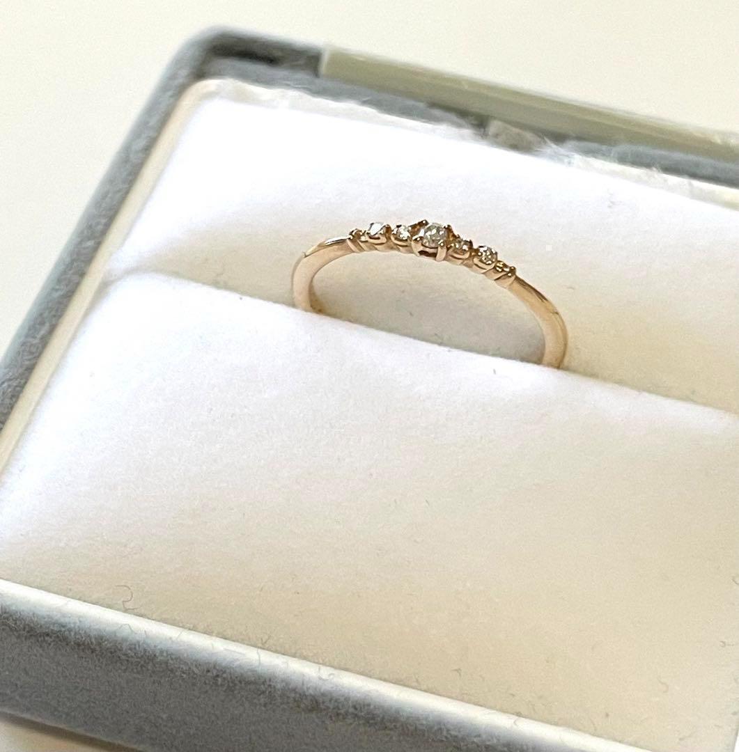 agete ダイヤモンドリング 7号 ゴールド K10YG 指輪 アガット 美品 agete ダイヤモンドリング 7号 ゴールド K10YG 指輪 アガット 美品