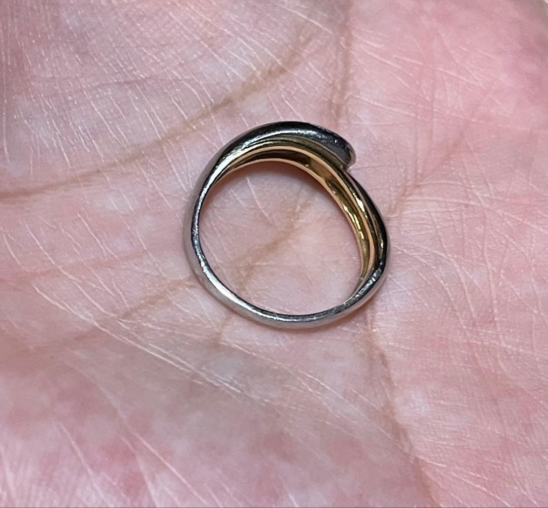 Pt900 K18 コンビ リング