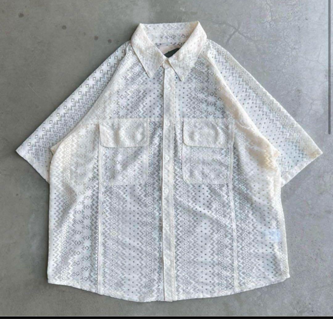 ballsy brothers sheer shirt シャツ　白 M