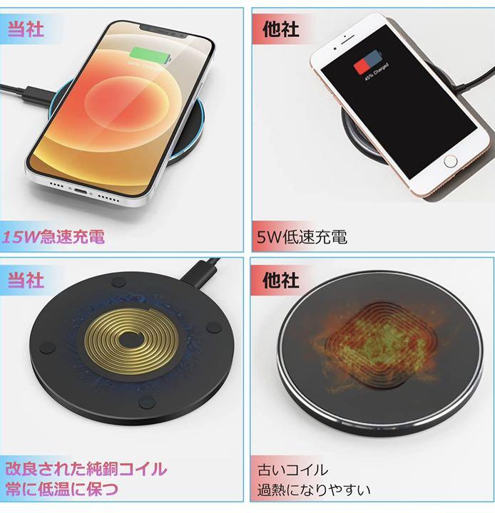 Iphone Androidスマホをケース付きでワイヤレスに急速充電できる充電器 メルカリ