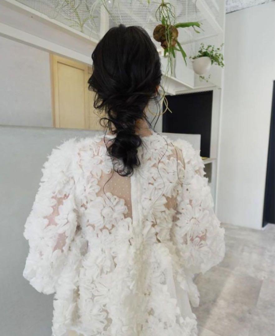 Acka】 Flower Peplum Blouse
