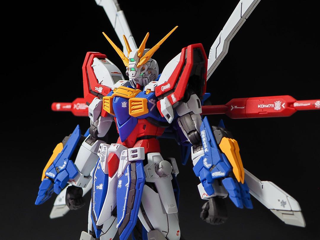 rg ゴッドガンダム　全塗装　完成品　微改造　ガンプラ　公式デカール