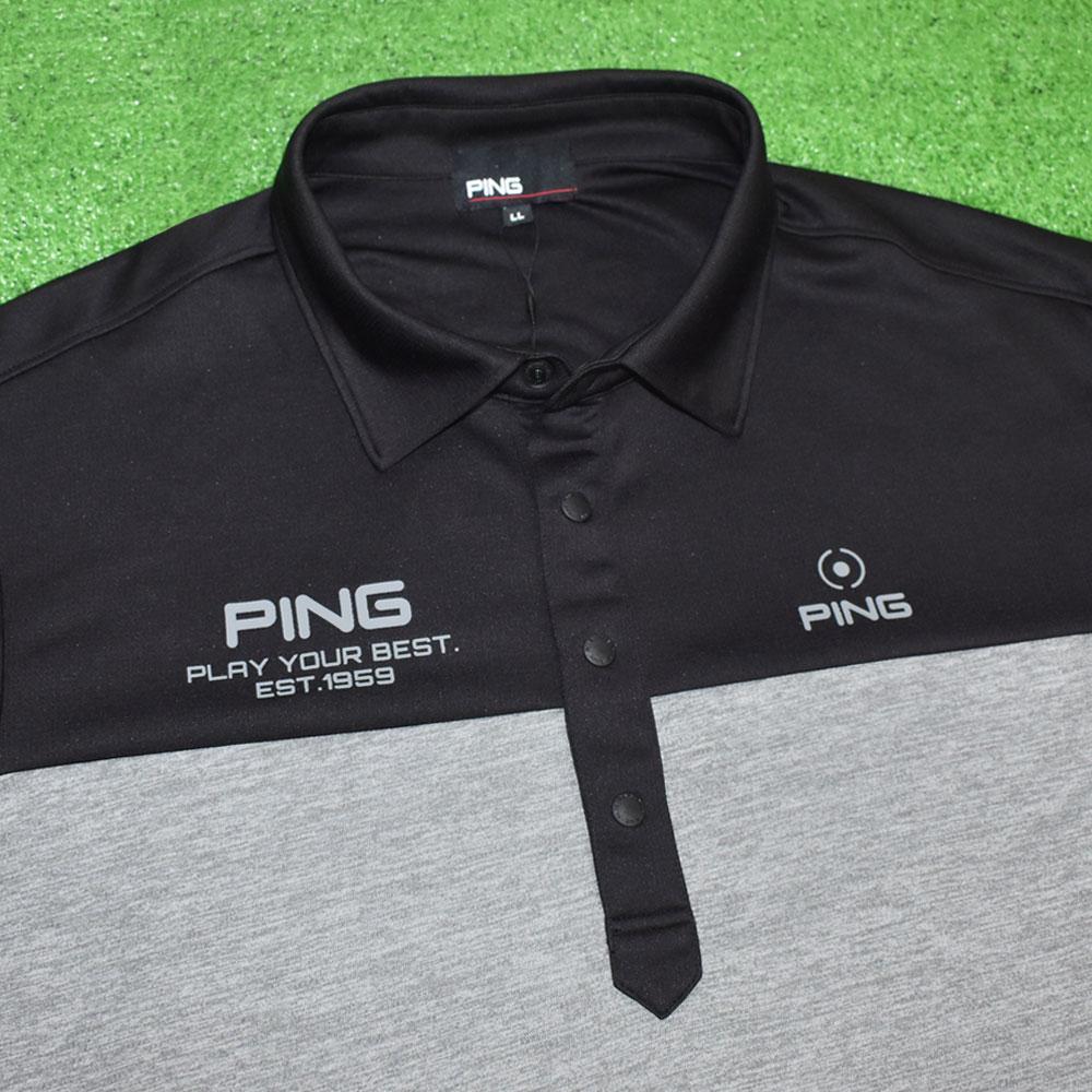 ＰＩＮＧ ピン ゴルフ ポロシャツ【グレー/ブラック/LL】新品！
