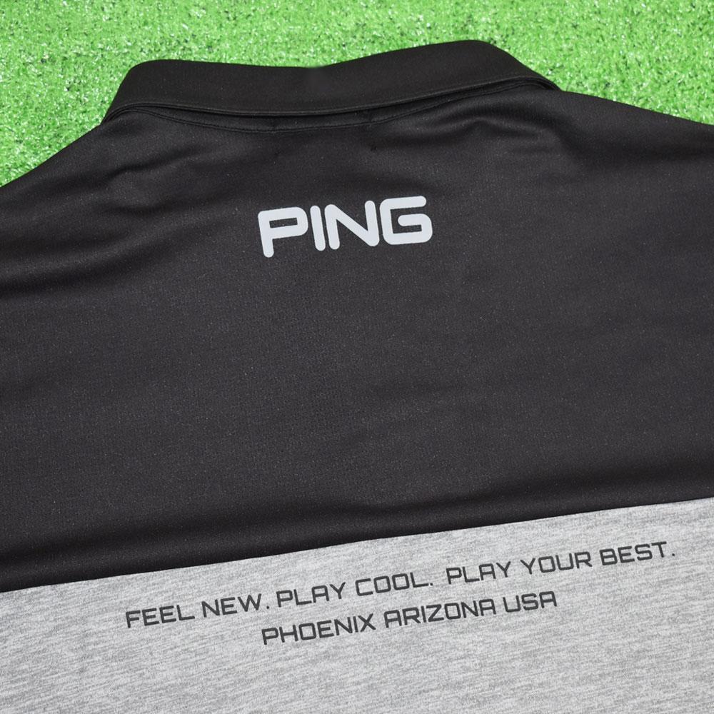 ＰＩＮＧ ピン ゴルフ ポロシャツ【グレー/ブラック/LL】新品！