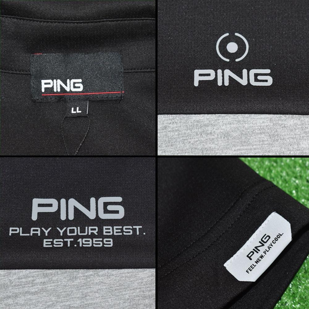 ＰＩＮＧ ピン ゴルフ ポロシャツ【グレー/ブラック/LL】新品！