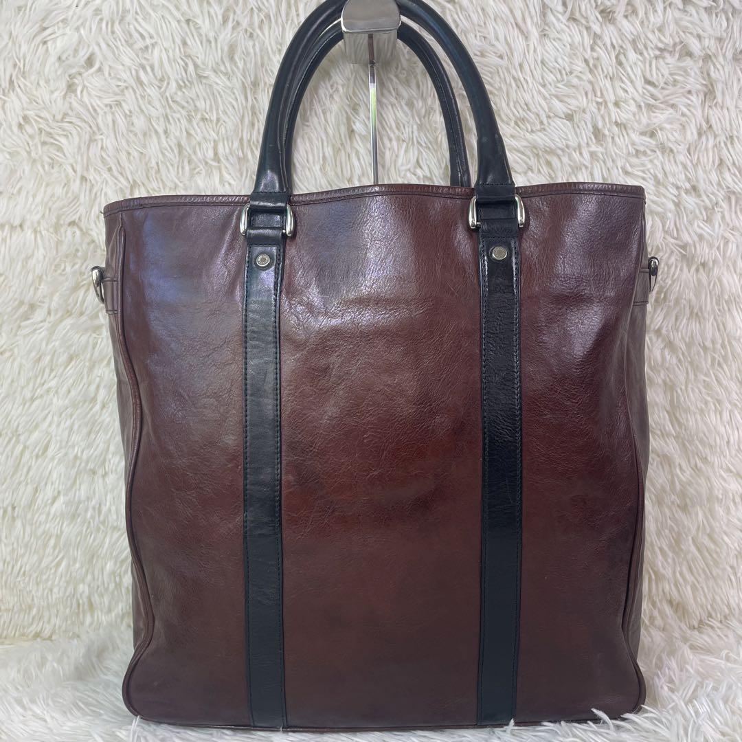 【美品】ココマイスター マットーネ・スタイルトートバッグ 2way 肩掛けA4