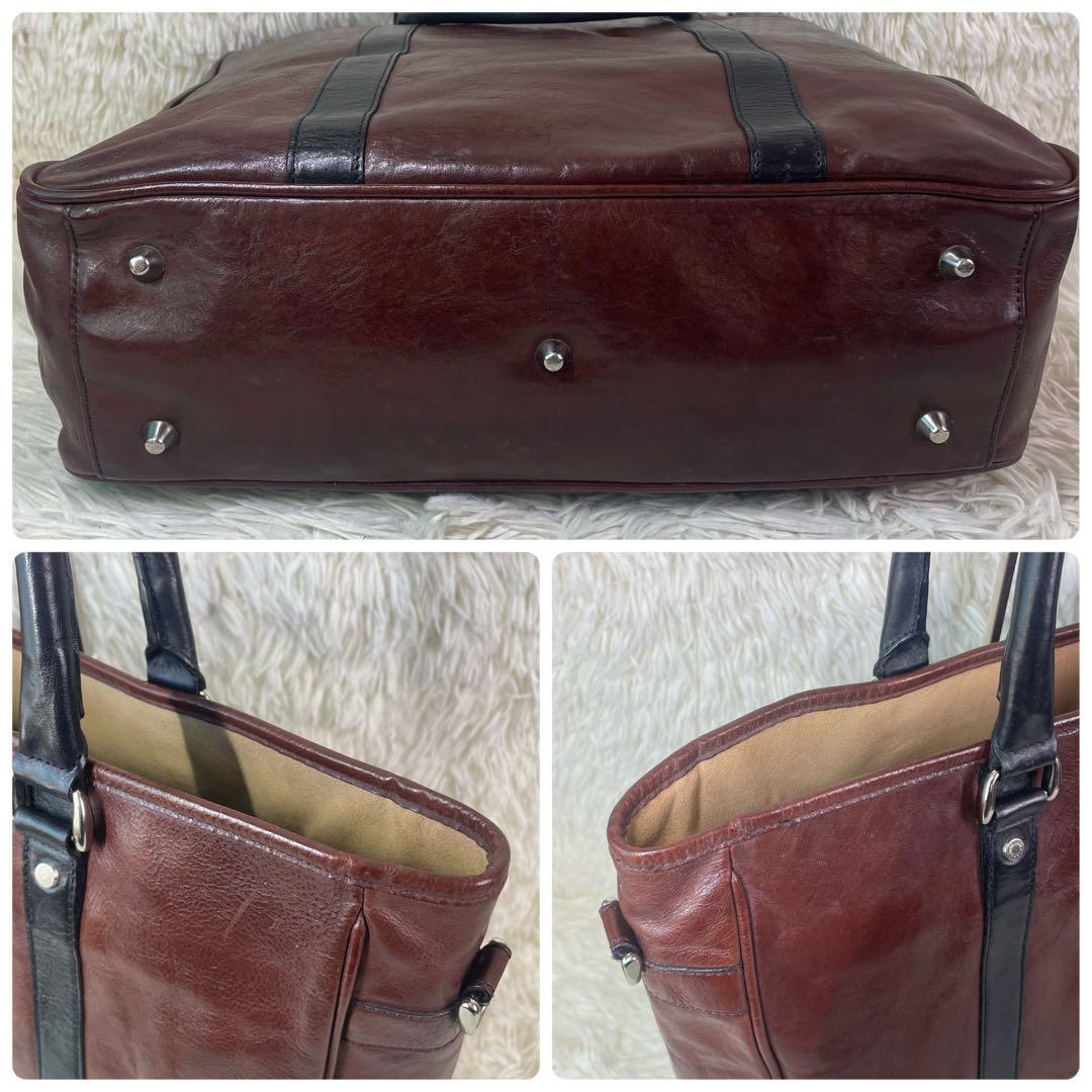 【美品】ココマイスター マットーネ・スタイルトートバッグ 2way 肩掛けA4