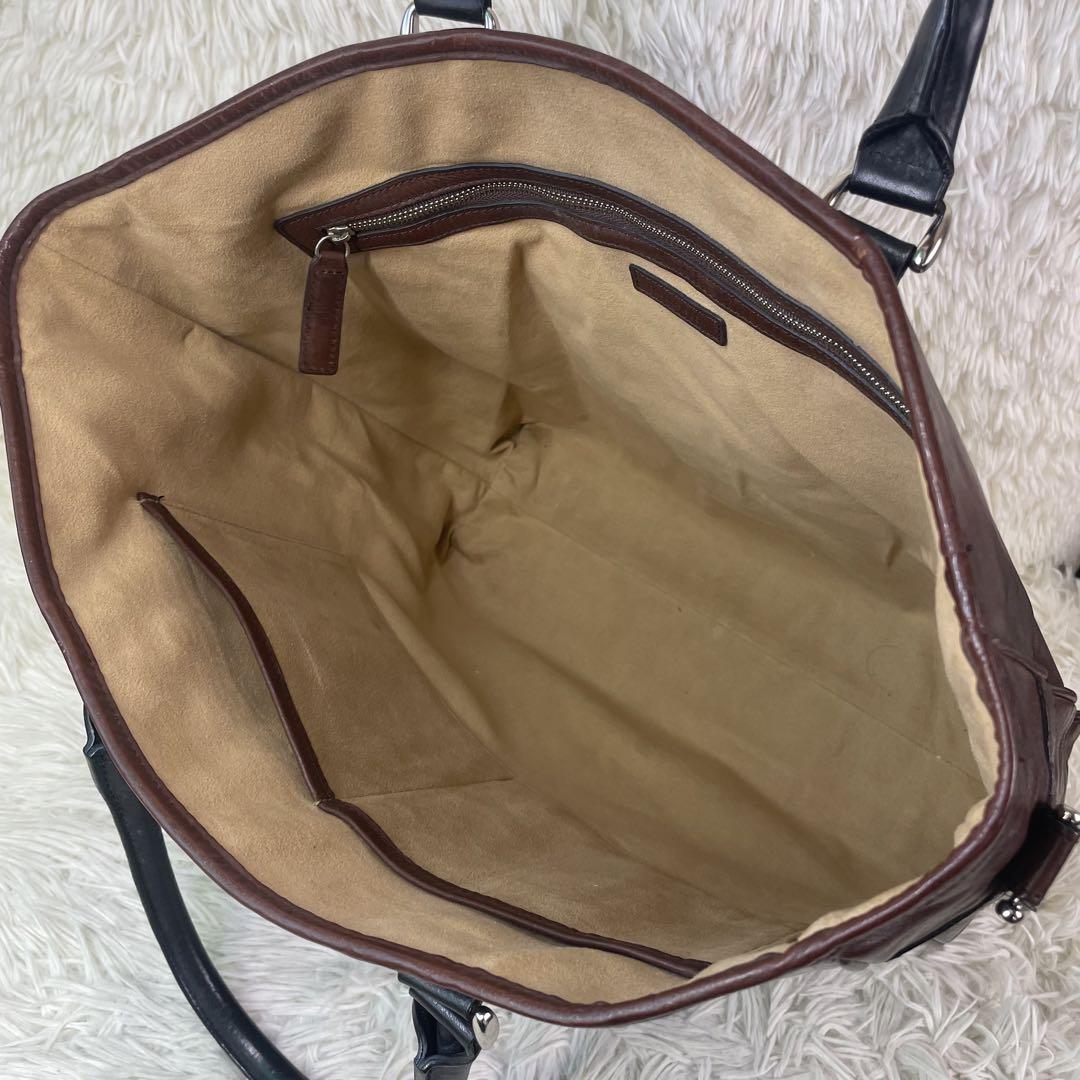 【美品】ココマイスター マットーネ・スタイルトートバッグ 2way 肩掛けA4