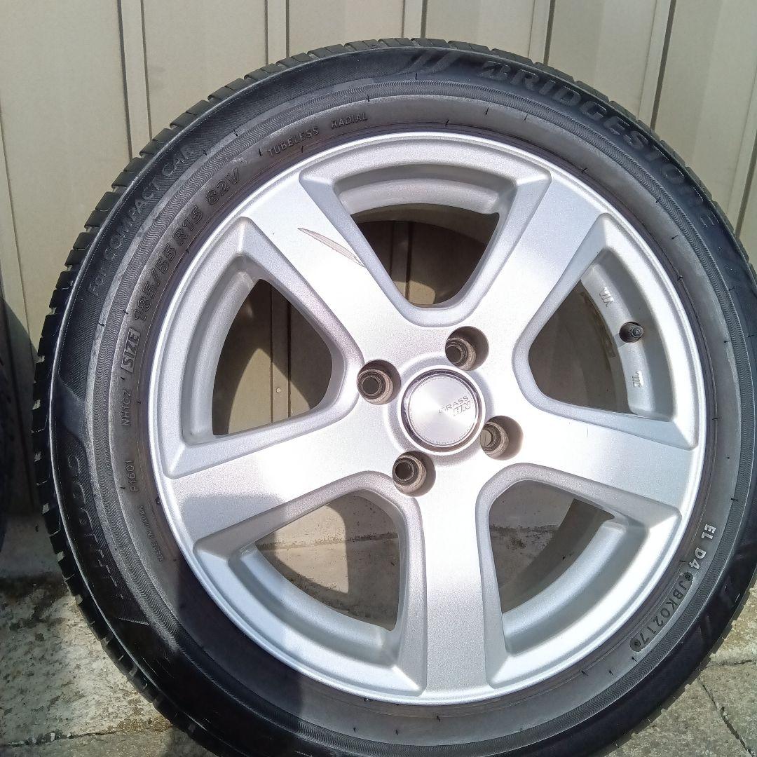 185/55R15 ブリヂストン　アルミホイールタイヤ4本セット