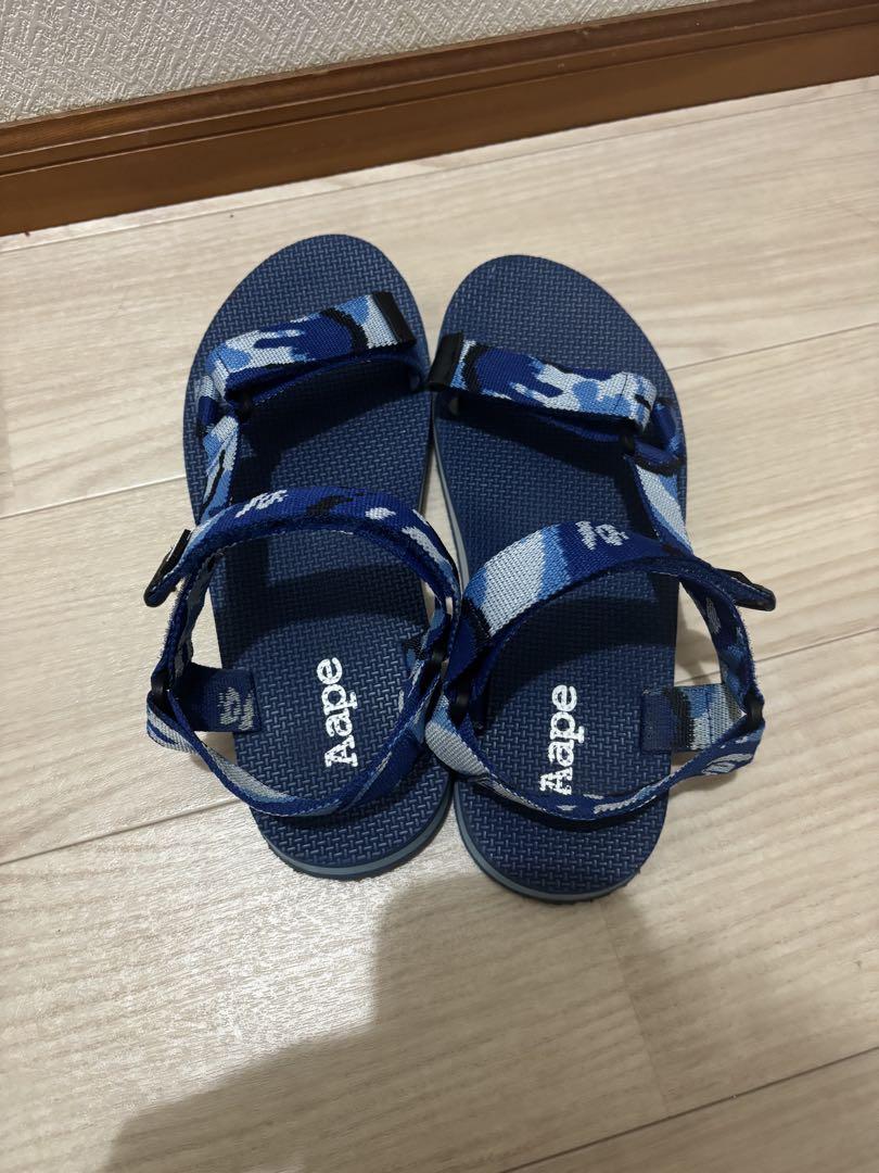 Aape サンダル JP 27.0cm 青/迷彩