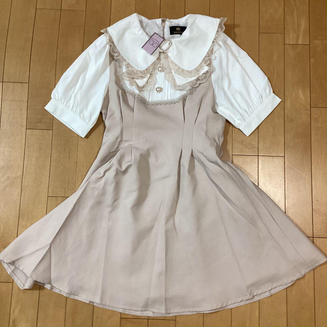 新品 未使用 タグ付き ROJITA ロジータ 半袖 ワンピース Fサイズ
