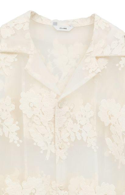 CLANE SHEER FLOWER LACE SHIRTS サイズ2