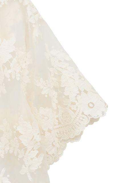 CLANE SHEER FLOWER LACE SHIRTS サイズ2