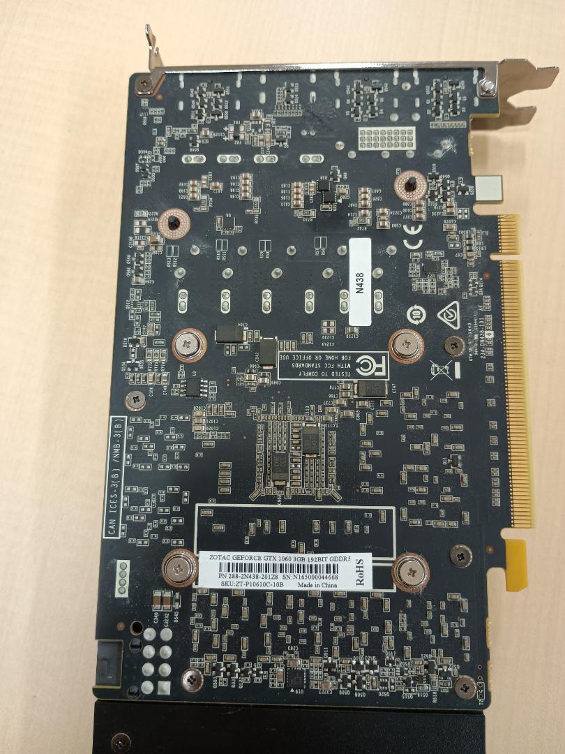 ZOTAC GeForce GTX1060 3GB 192Bit　GDDR5