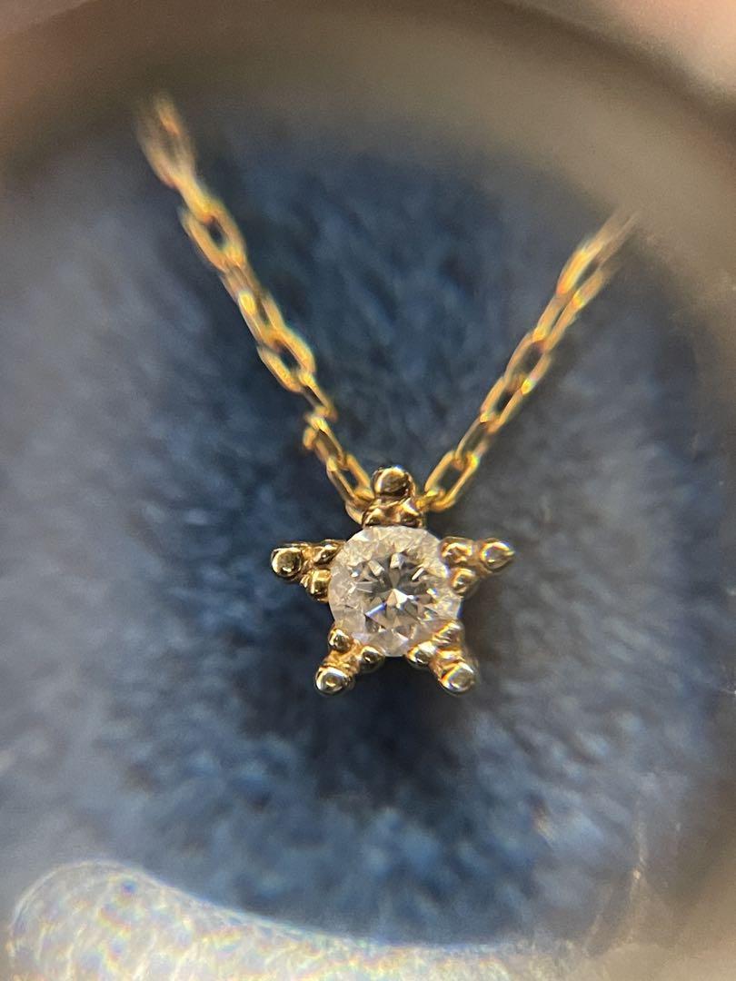 STAR JEWELRY K18 0.04 スターモチーフデザイン　ネックレス