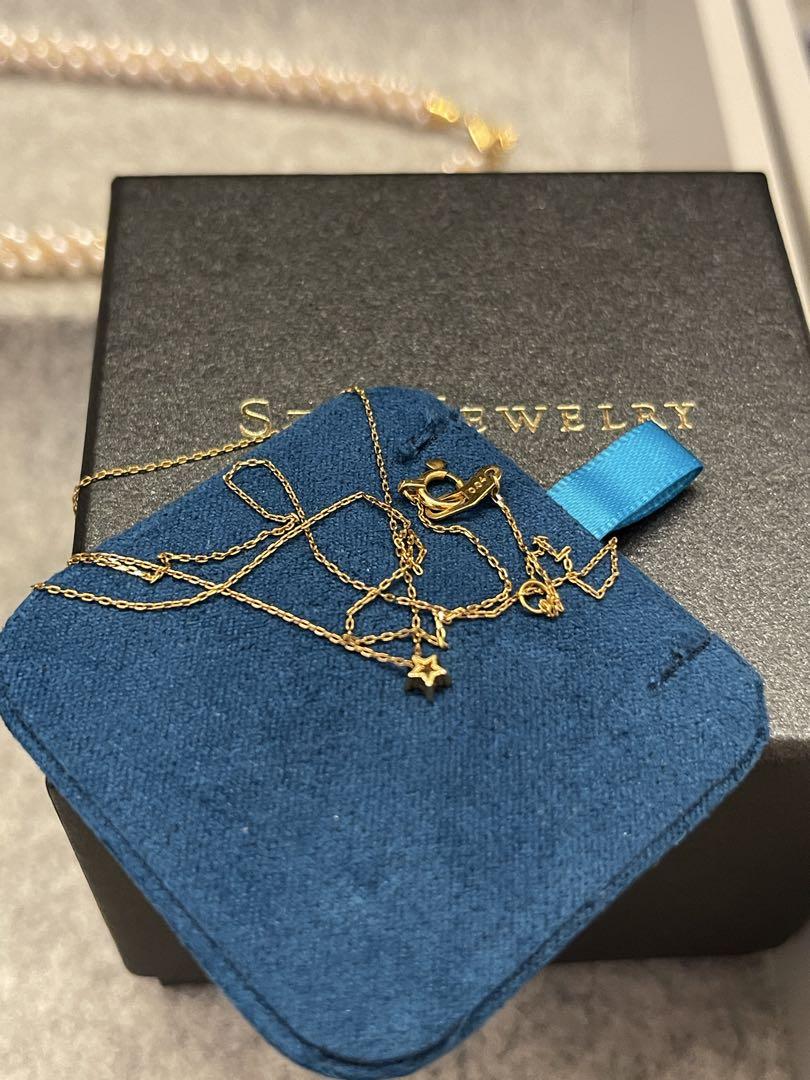 STAR JEWELRY K18 0.04 スターモチーフデザイン　ネックレス