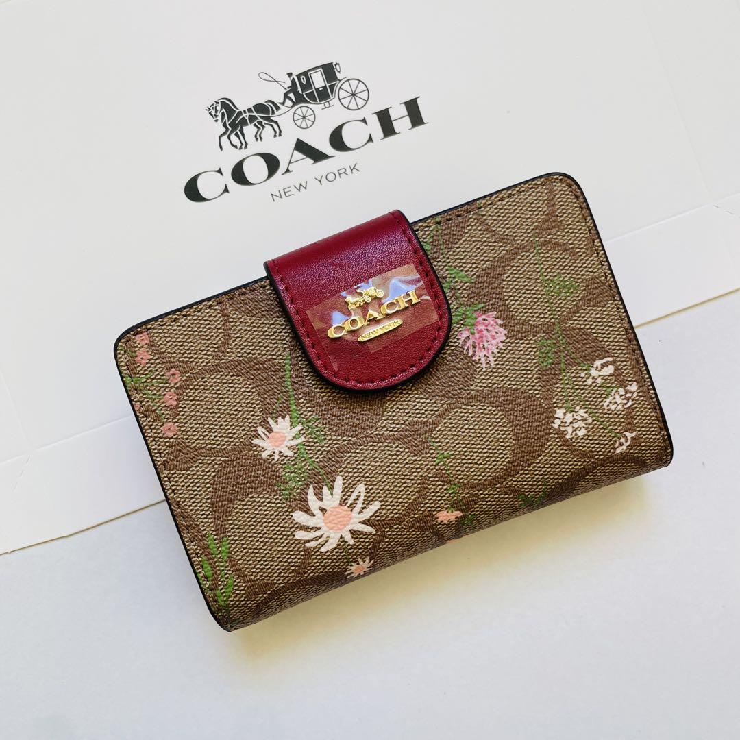 COACH 花柄 二つ折り財布