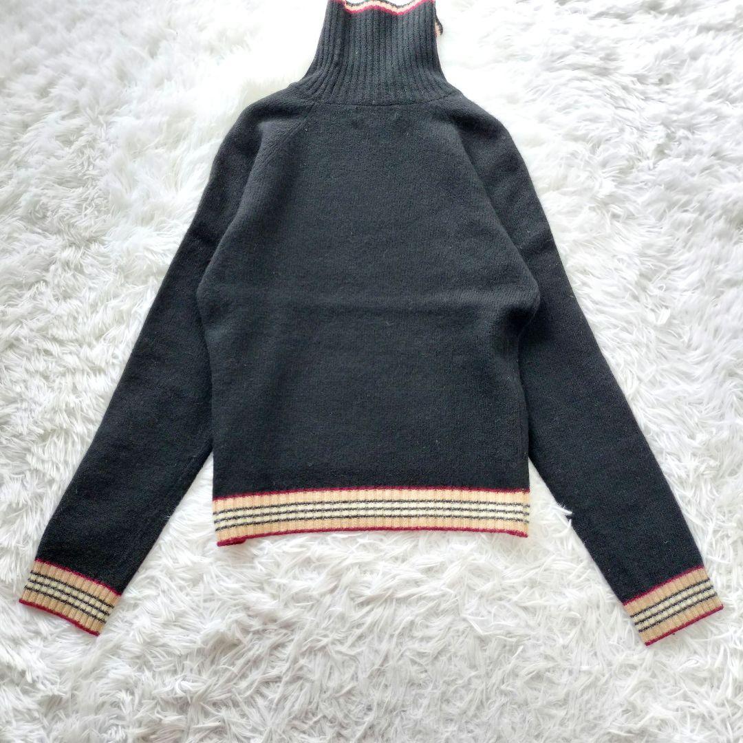 【BURBERRY/バーバリーブルーレーベル】【M】長袖ニット　セーター　黒