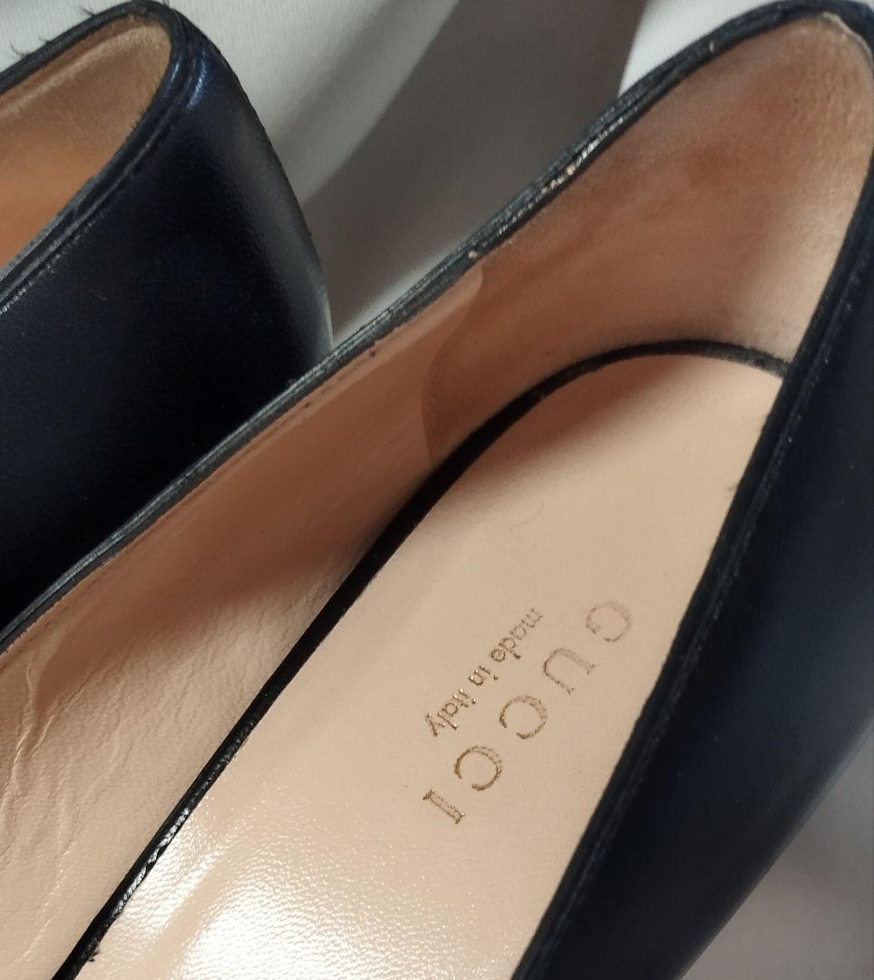 GUCCI ブラックレザー パンプス ハイヒール　※Sary様と交渉中