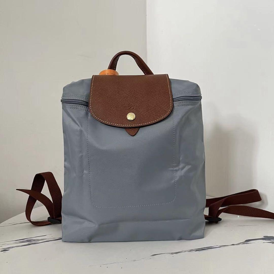 ⭐新品未使用品⭐LONGCHAMPルプリアージュリュック-グレーブルー+ブラウン