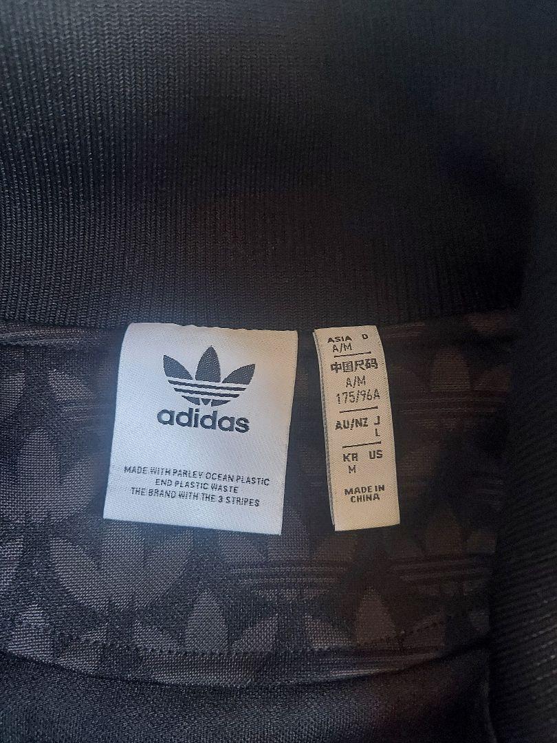 adidas ブラック トレフォイル ジャージ　L