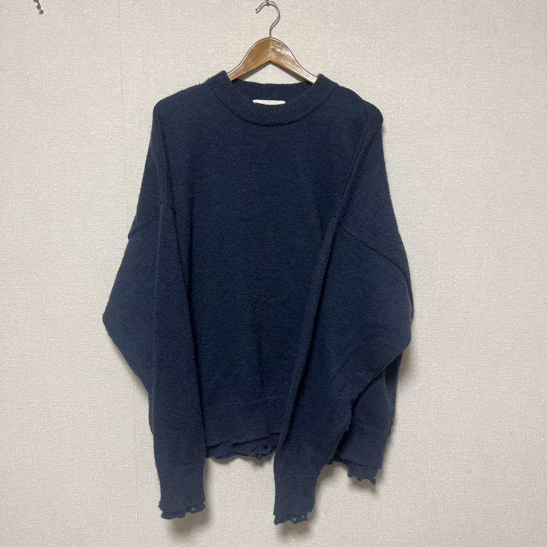 Keboz 〈希少加工〉vintageダークブルーオーバーサイズ トレーナー Keboz 〈希少加工〉vintageダークブルーオーバーサイズ