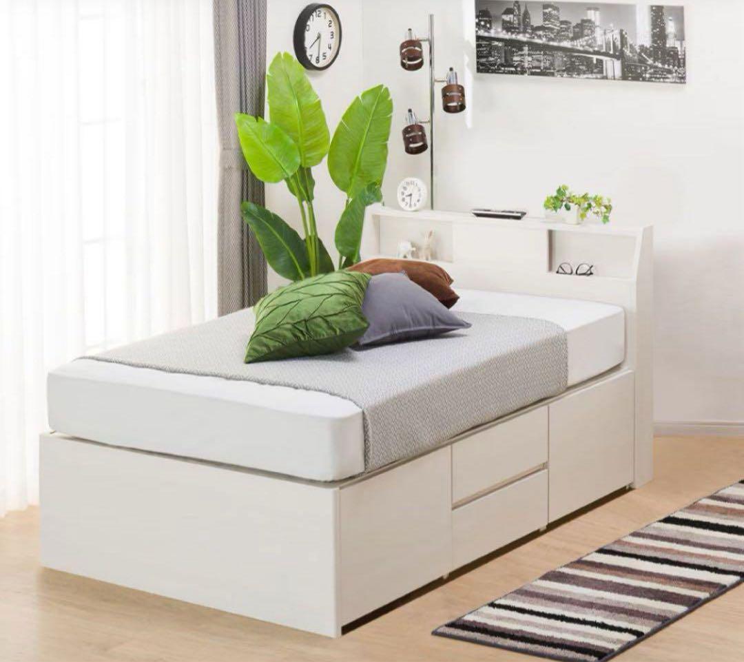 ニトリ ダブルサイズ ベッドフレーム 大容量収納 コンセント 指定地域送料無料 ニトリ ダブルサイズ ベッドフレーム 大容量収納 コンセント 指定地域送料無料