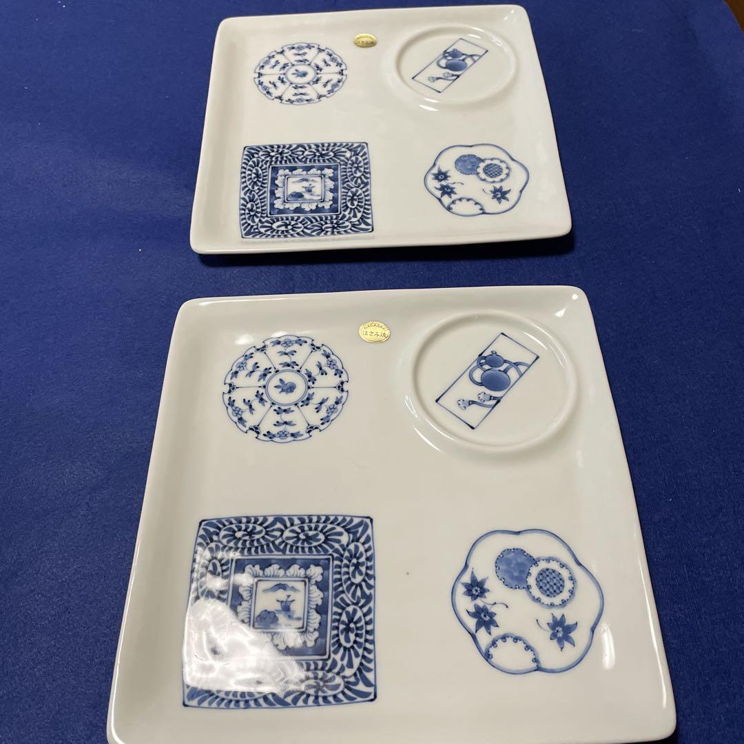 波佐見焼古伊万里様式古染プレート皿２枚