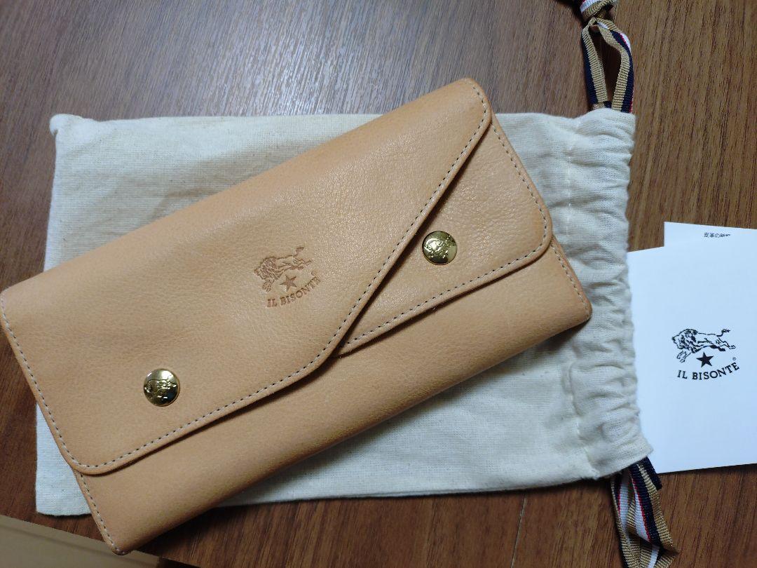 【美品】IL BISONTE　イルビゾンテ　長財布　ダブルフラップ小物