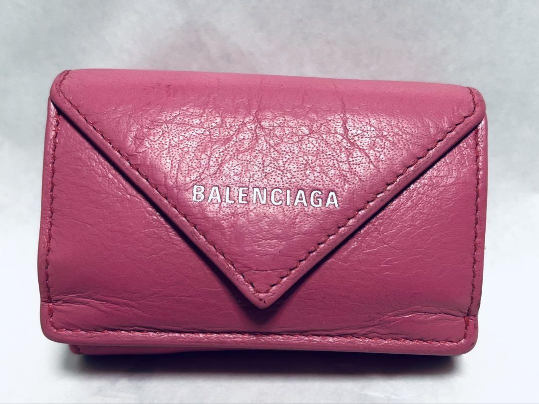 BALENCIAGA ピンク 三つ折り財布