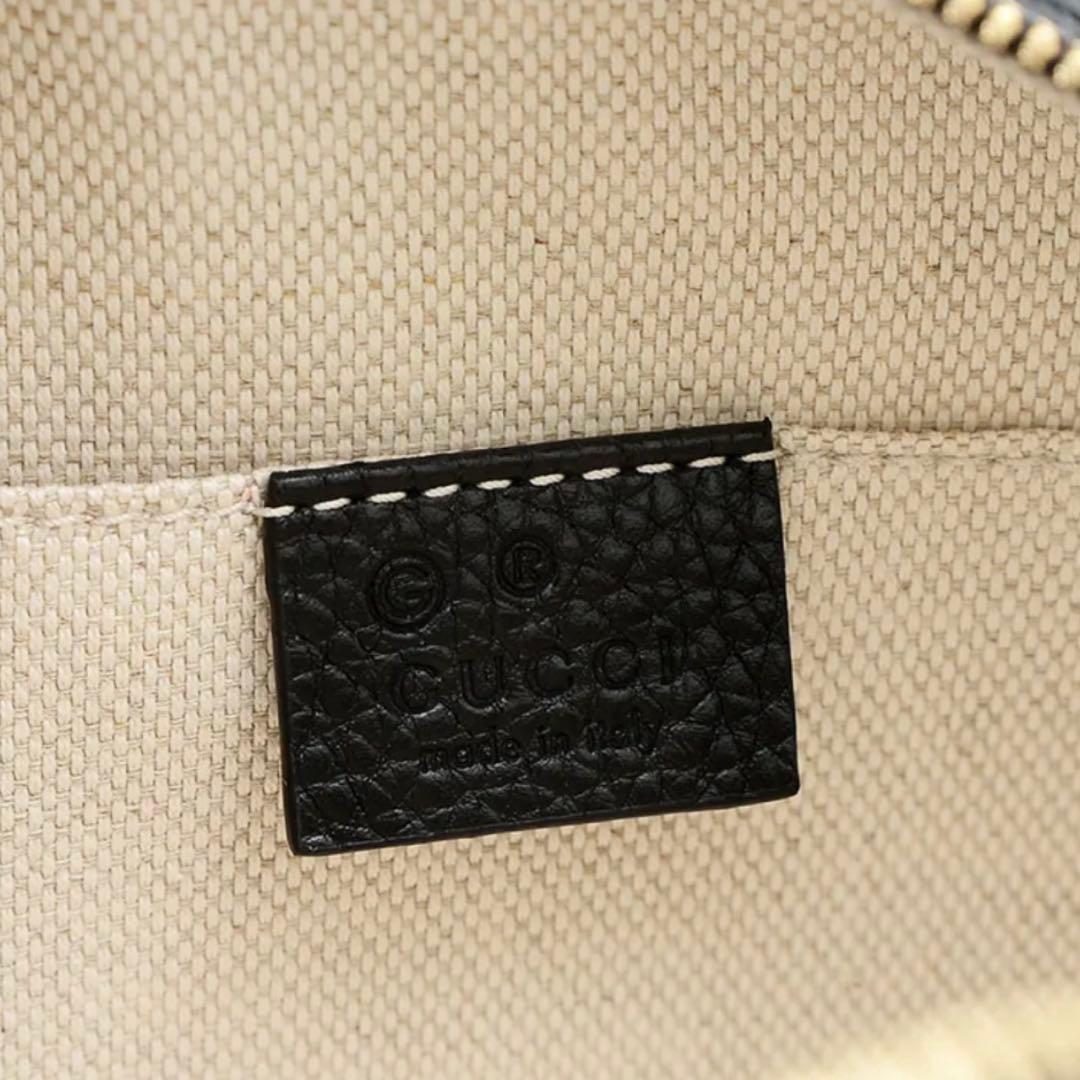 新品グッチ ソーホー インターロッキングG ショルダーバッグ レザー