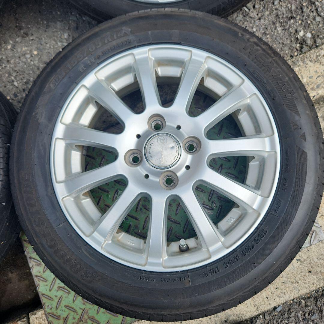 155/65R14　サマータイヤ　アルミホイール付き　4本セット