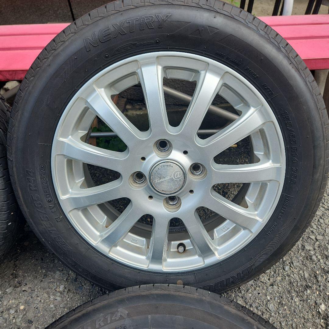 155/65R14　サマータイヤ　アルミホイール付き　4本セット