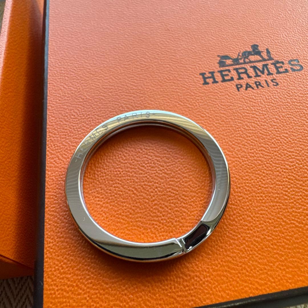 HERMES H型キーホルダー シルバー