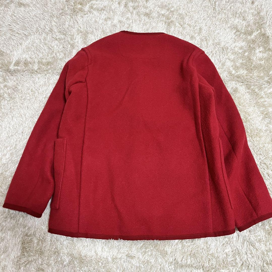 極美品 近年】ダントン ウールモッサ ノーカラージャケット