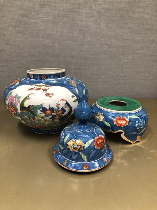 古常滑　三耳壺　胡麻だれ　大壺　32cm 　　　n577 古常滑 三耳壺 胡麻だれ 大壺 32cm n577