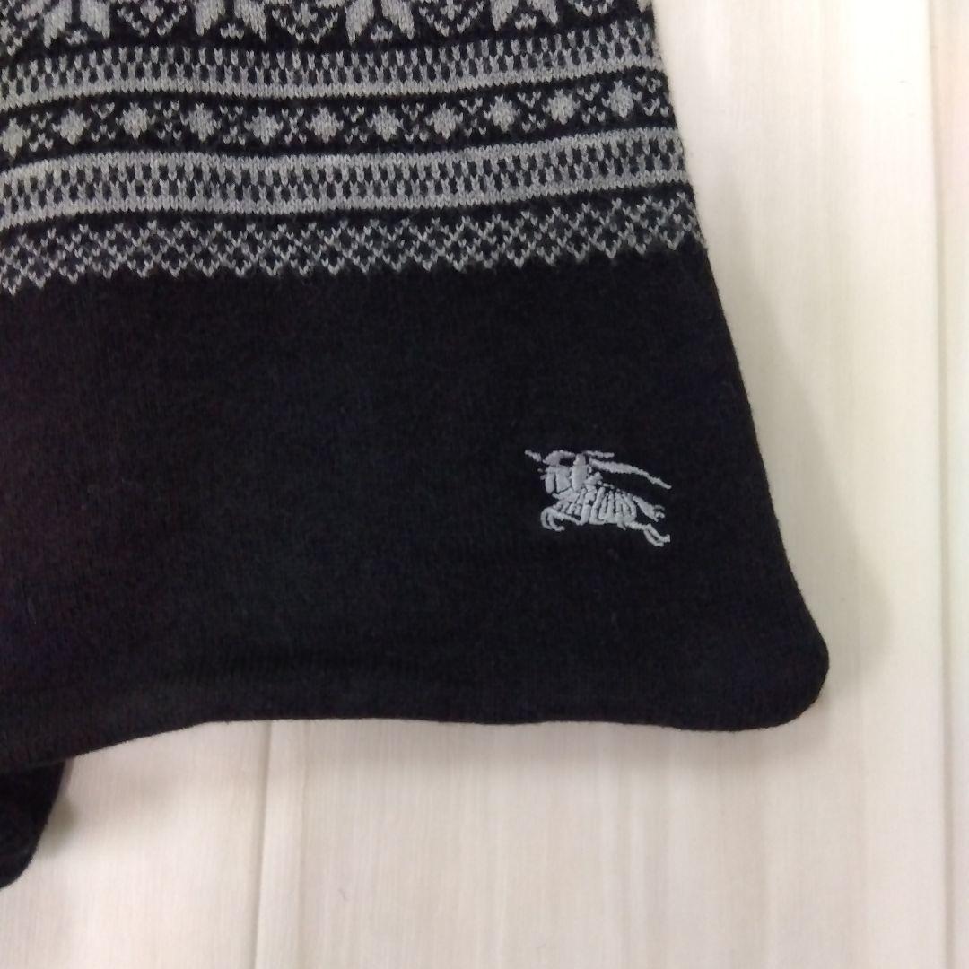 BURBERRY BLACK LABEL マフラー 黒とグレー