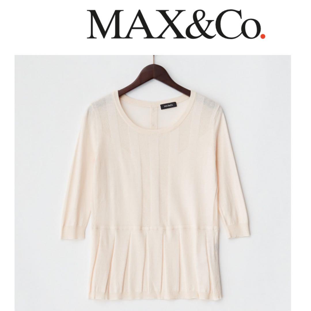 ☆お値下げ☆新品　未使用　タグ有　MAX&Co. クリーム色 五分袖ニット