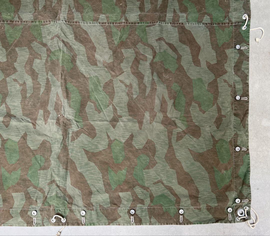 ②スイス軍幕×1 スプリンターカモ ツェルトバーン ミリタリー テント 実物