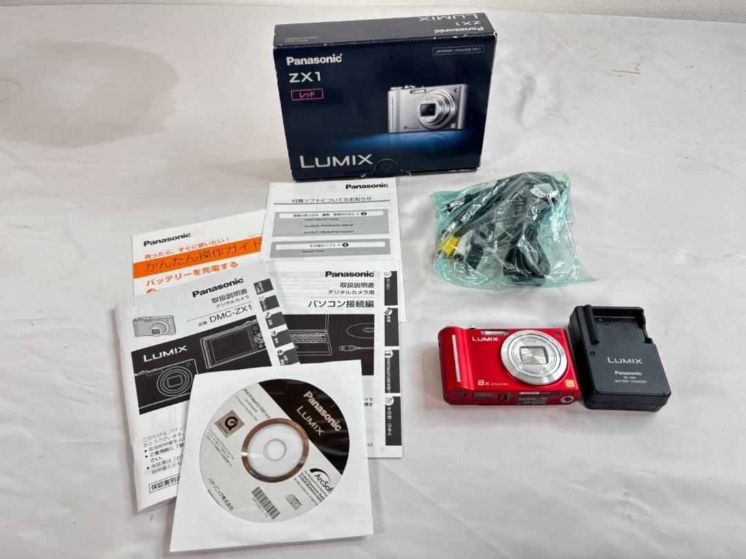 Panasonic LUMIX DMC-ZX1 レッド コンデジ - メルカリ