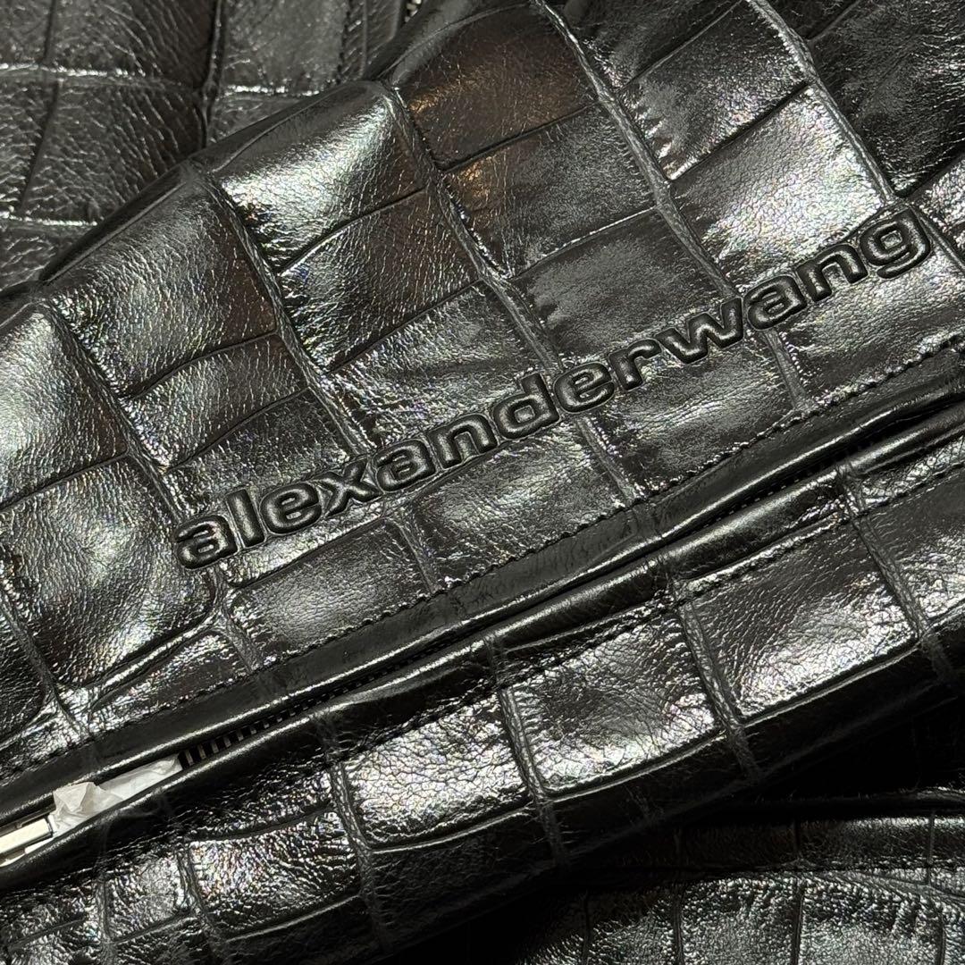 【ALEXANDER WANG】CROC LEATHER JACKET S