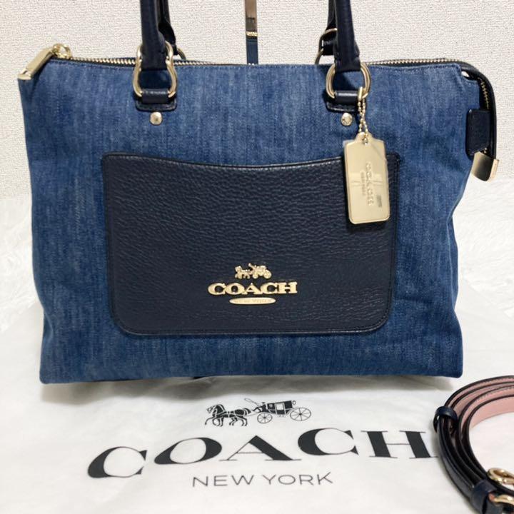 希少!! 美品コーチ 2way デニムバッグ エマ サッチェル 花柄 ショルダーバッグ レディース52%割引 希少!! 美品コーチ 2way デニムバッグ エマ サッチェル 花柄 ショルダーバッグ レディース52%割引