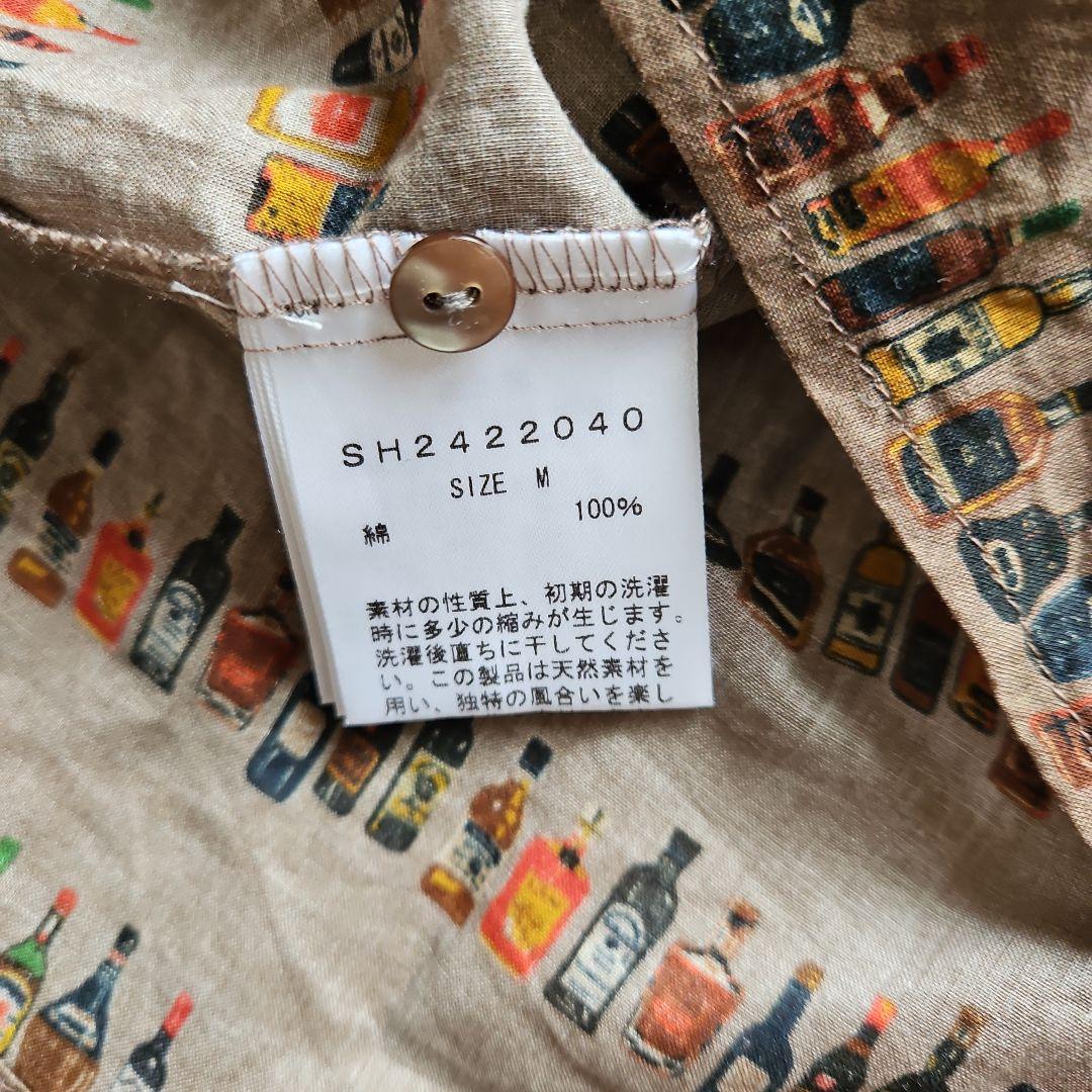 ☆Seawall☆ボトル柄リバティバンドカラーシャツブラウス☆美品