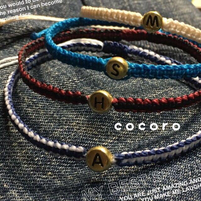ワックスコード☆アルファベット ☆ミサンガ☆ブレスレット☆アンクレット