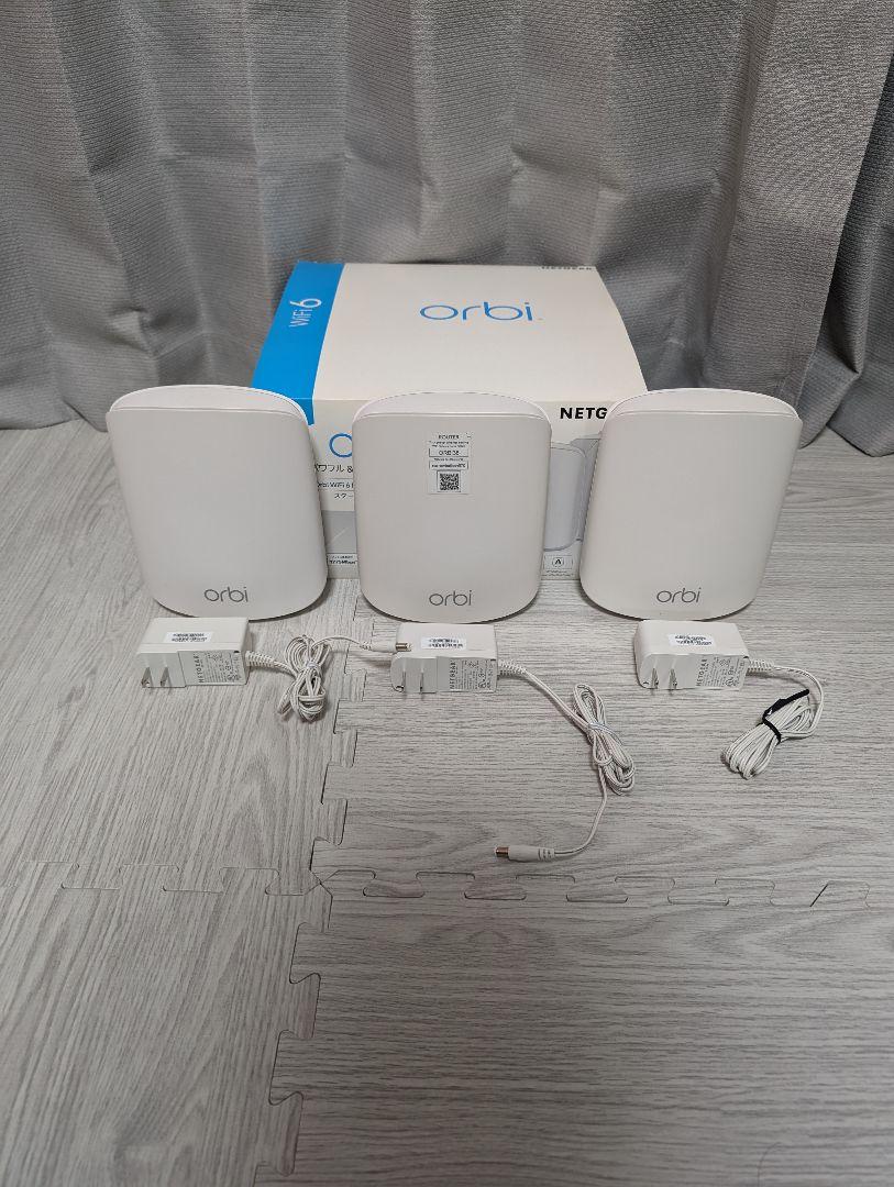 NETGEAR Orbi WiFi6メッシュWiFi AX1800 3台セット