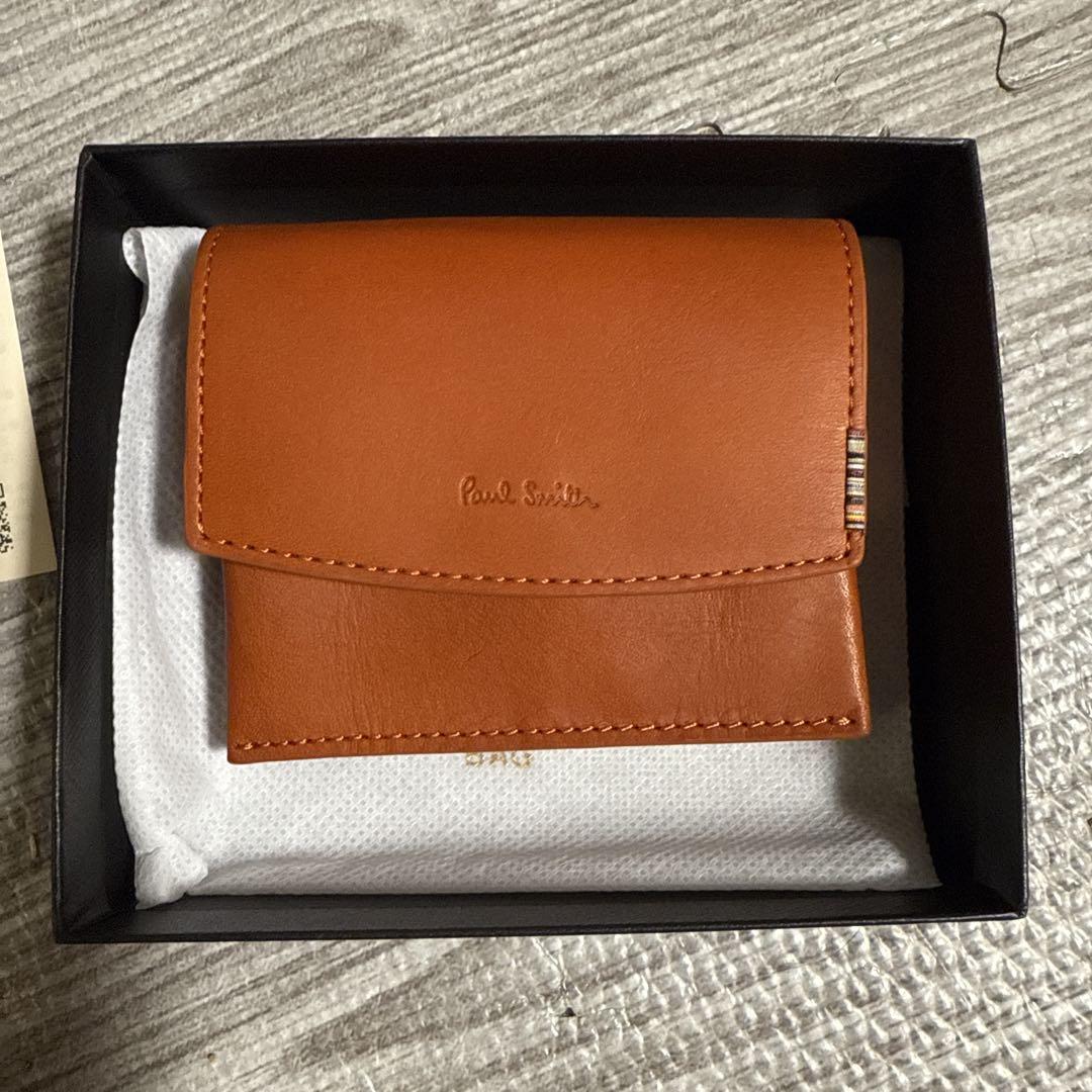 【30％OFF】 新品未使用 Paul タブミニ財布 シグネチャーストライプ Smith 小物