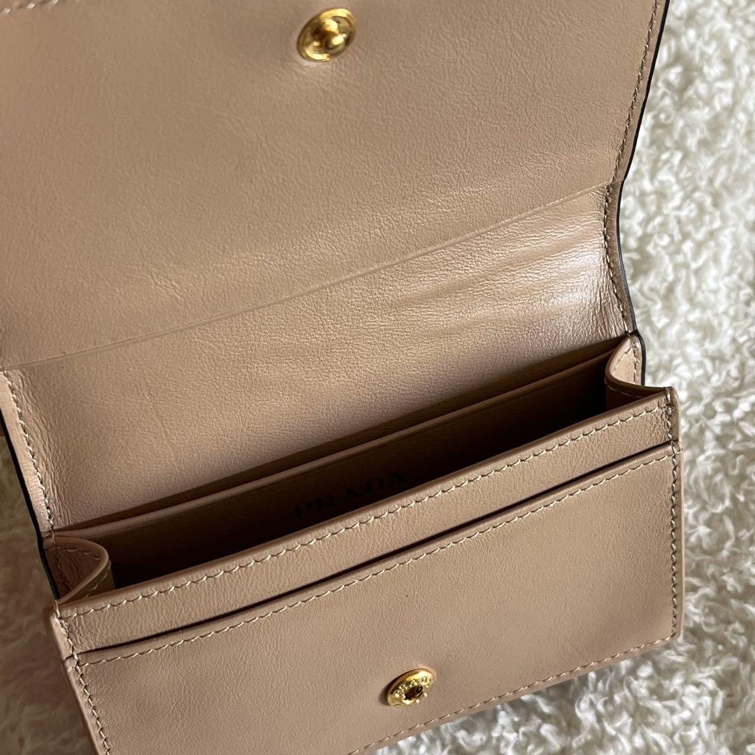 新品 PRADA リボン カードケース 黒 画像4