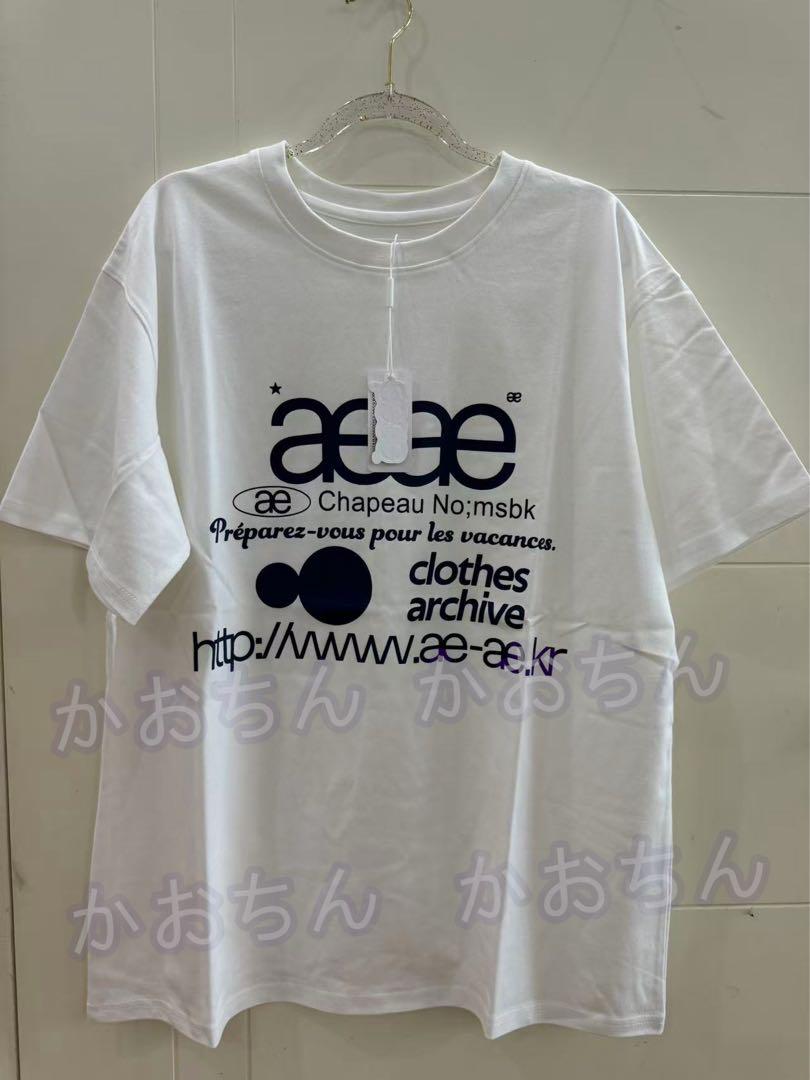 aeae プリント ホワイト Tシャツ - メルカリ