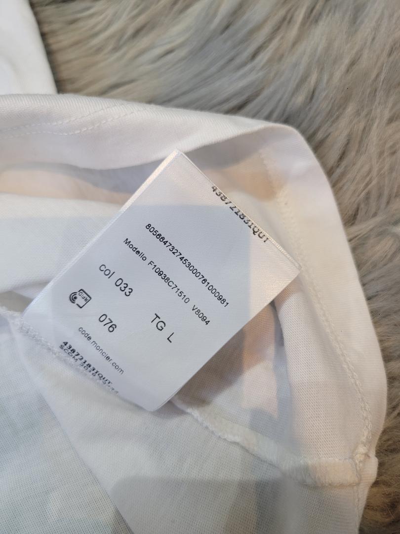 MONCLER ホワイト Tシャツ サイズ女性L